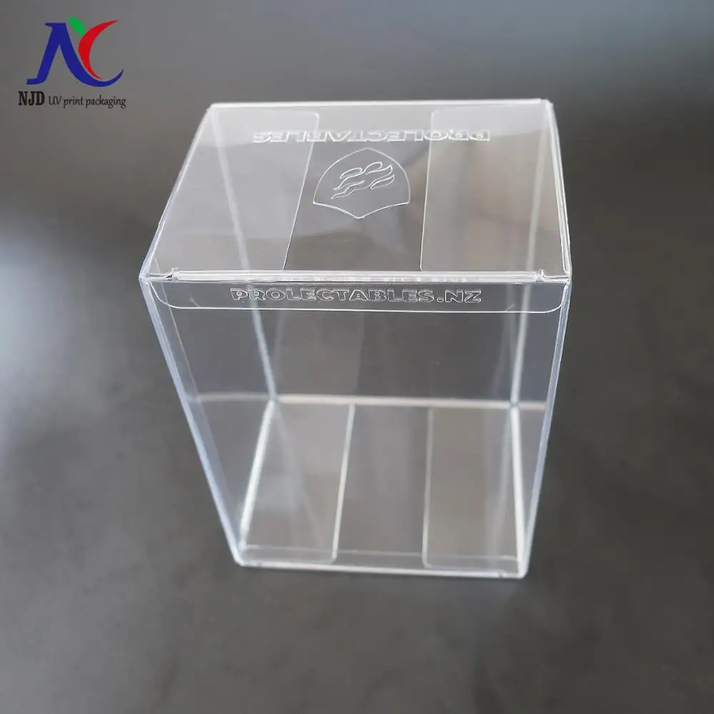 Custom Wholesale PVC  Pop Protectors Clear Transparent Window Folding Gift Toy Packaging Boxes With Handle