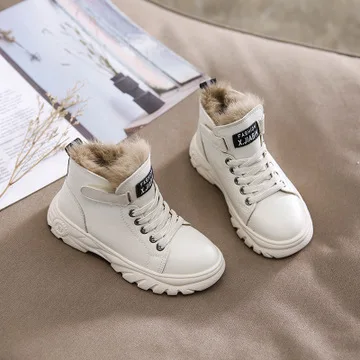 
Children wholesale boutique leather shoes of winer kids boots 