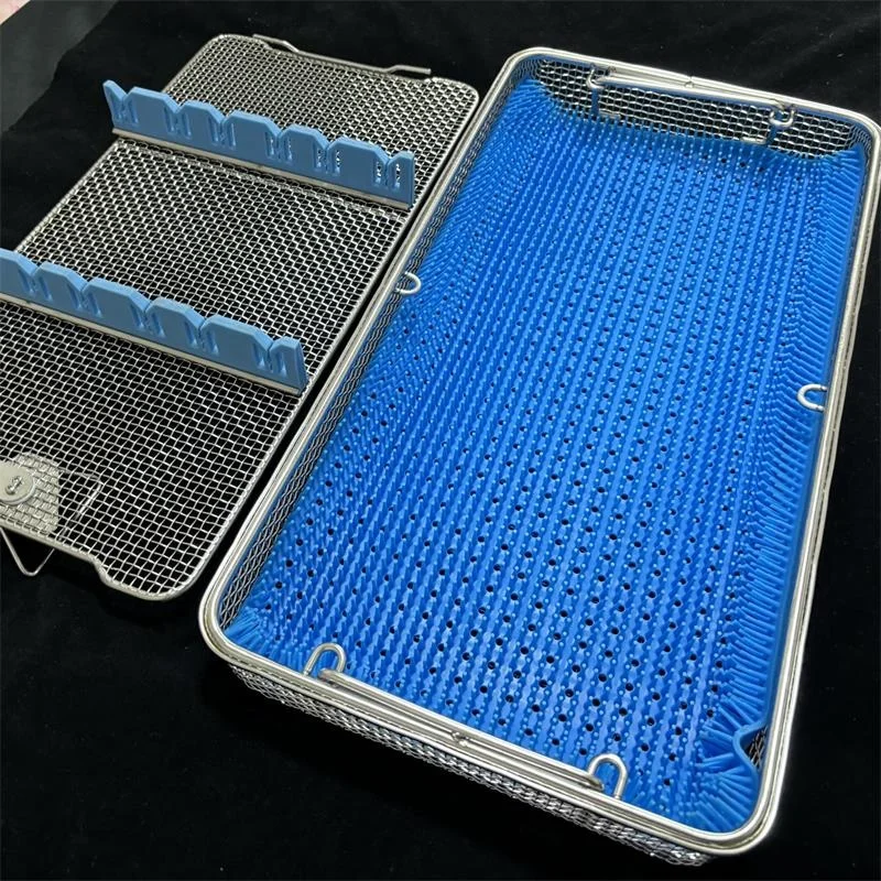 Factory OEM SS304 316 Stainless steel storage baskets woven metal basket thick drain basket for cleaning and disinfection