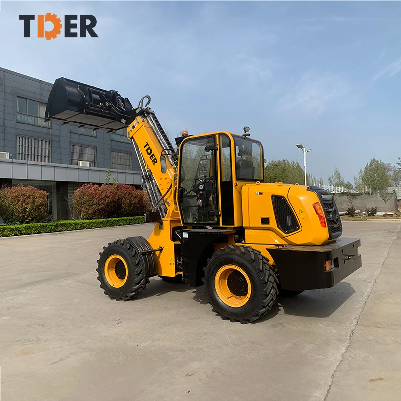 TDER telehandler wheel loader telescopic 1 1.5 1.8 2 2.5ton 3.5 4t ton mini loader small wheel telescopic loader for sale