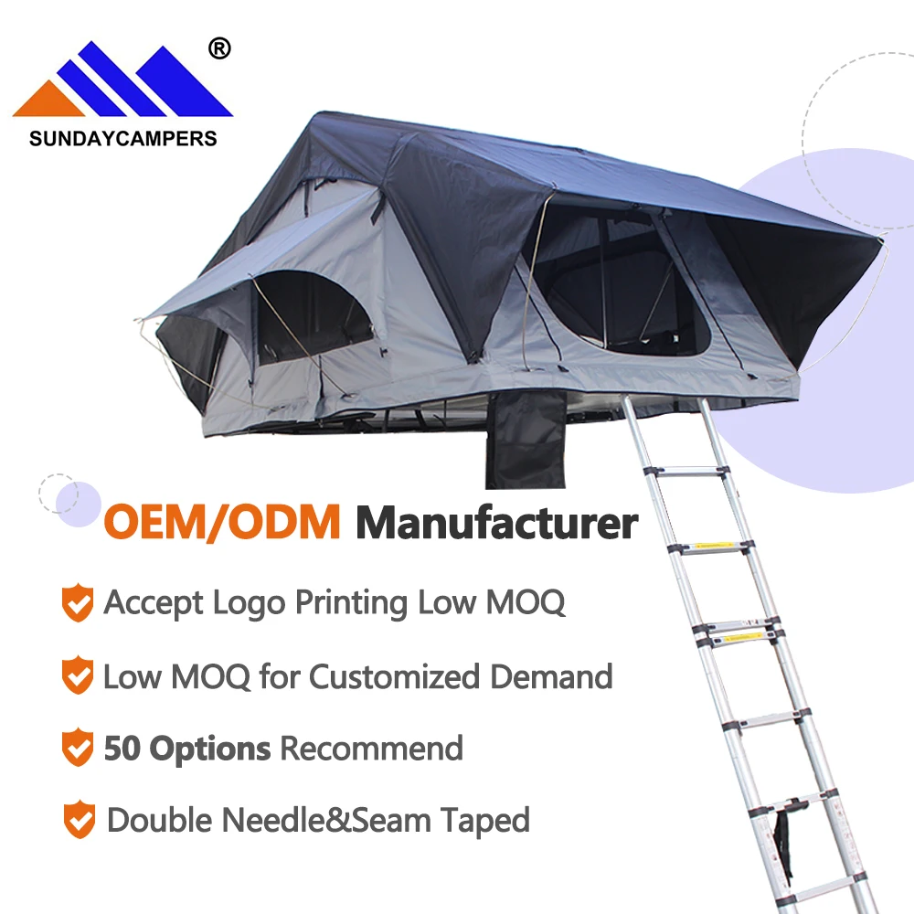 Accept Customized Lightweight Car Roof Top Offroad Tent Waterproof Camp Popup Rooftop Rugged Weather Proof Roof Top Tent Slim