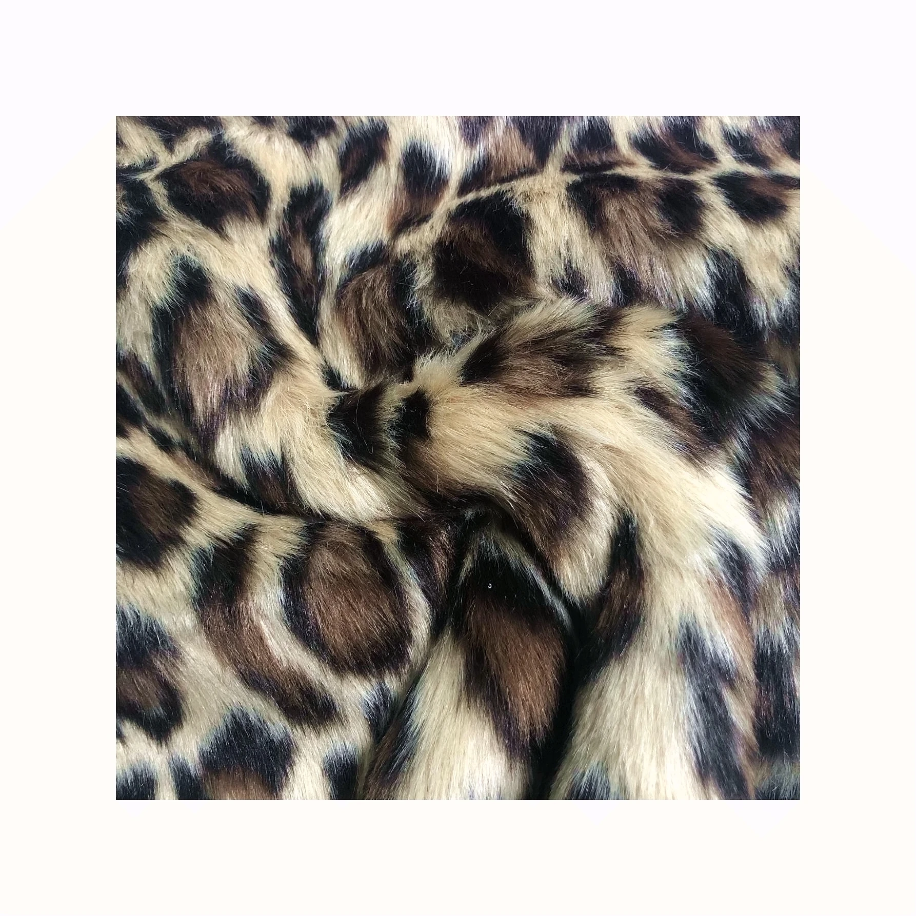 Good Quality Hot Sale Warm Super Soft Luxury Thick Fluffy Leopard Printed Faux Fur Fabric For Coat