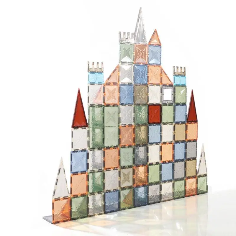 New style Nature color magnetic building blocks toys 4D color window animal magnetic tiles Factory Accept OEM