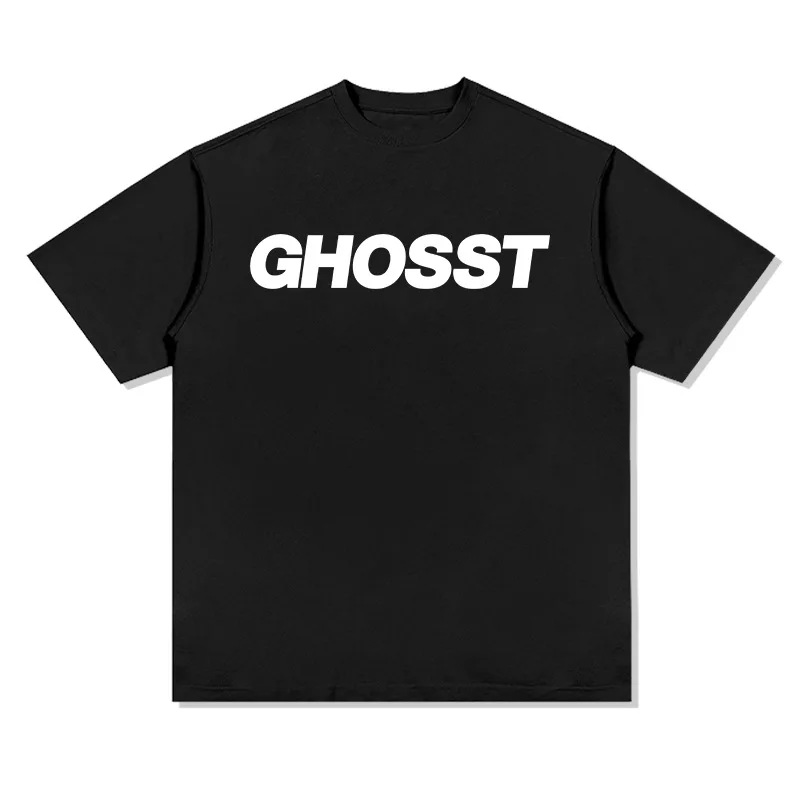 Polo Homm de marqu Men T-Shirt White Black Oversized Pima Cotton Thick Work Long Washed Female Tops Custom Made Raw Edge T-Shirt