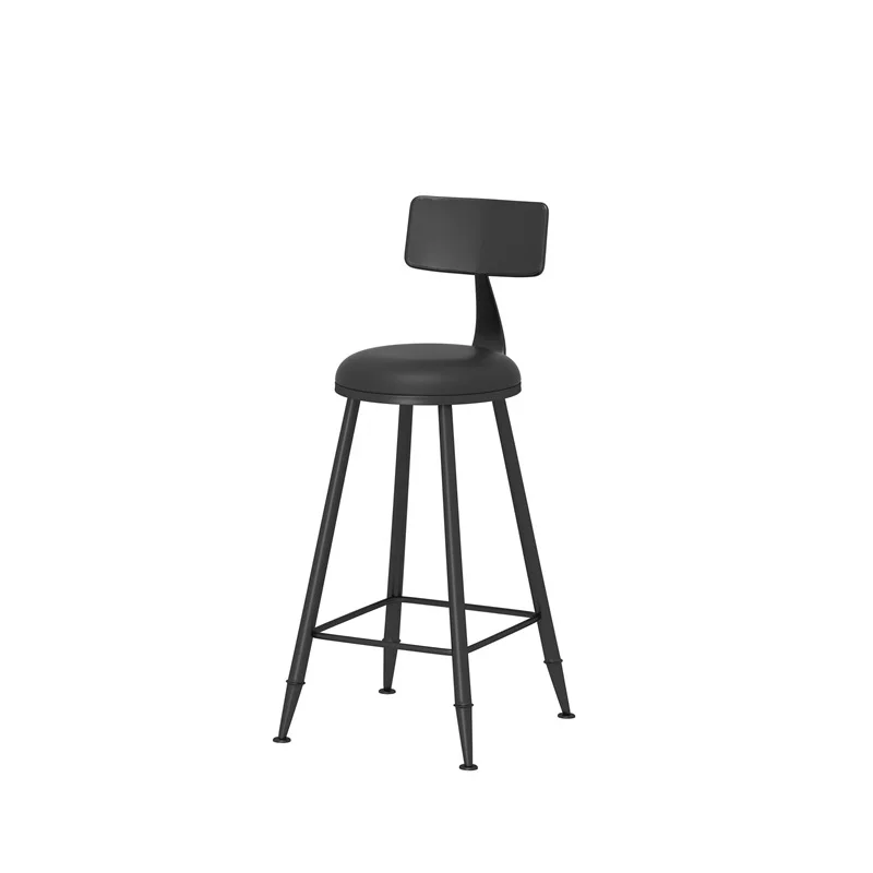 Counter Height Tall Luxury High White Black Nordic Kitchen Modern Cheap Pp Plastic Bar Stool With Powder Coated Iron Metal Legs