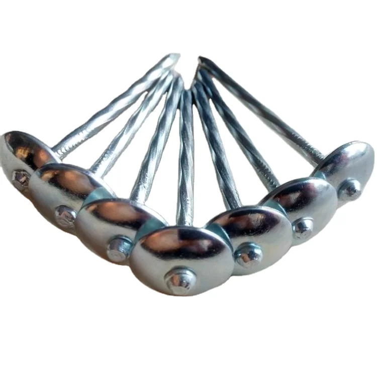 SUS304 steel fasteners nails umbrella head shape nails roofing wooden screws standard size nails rivet
