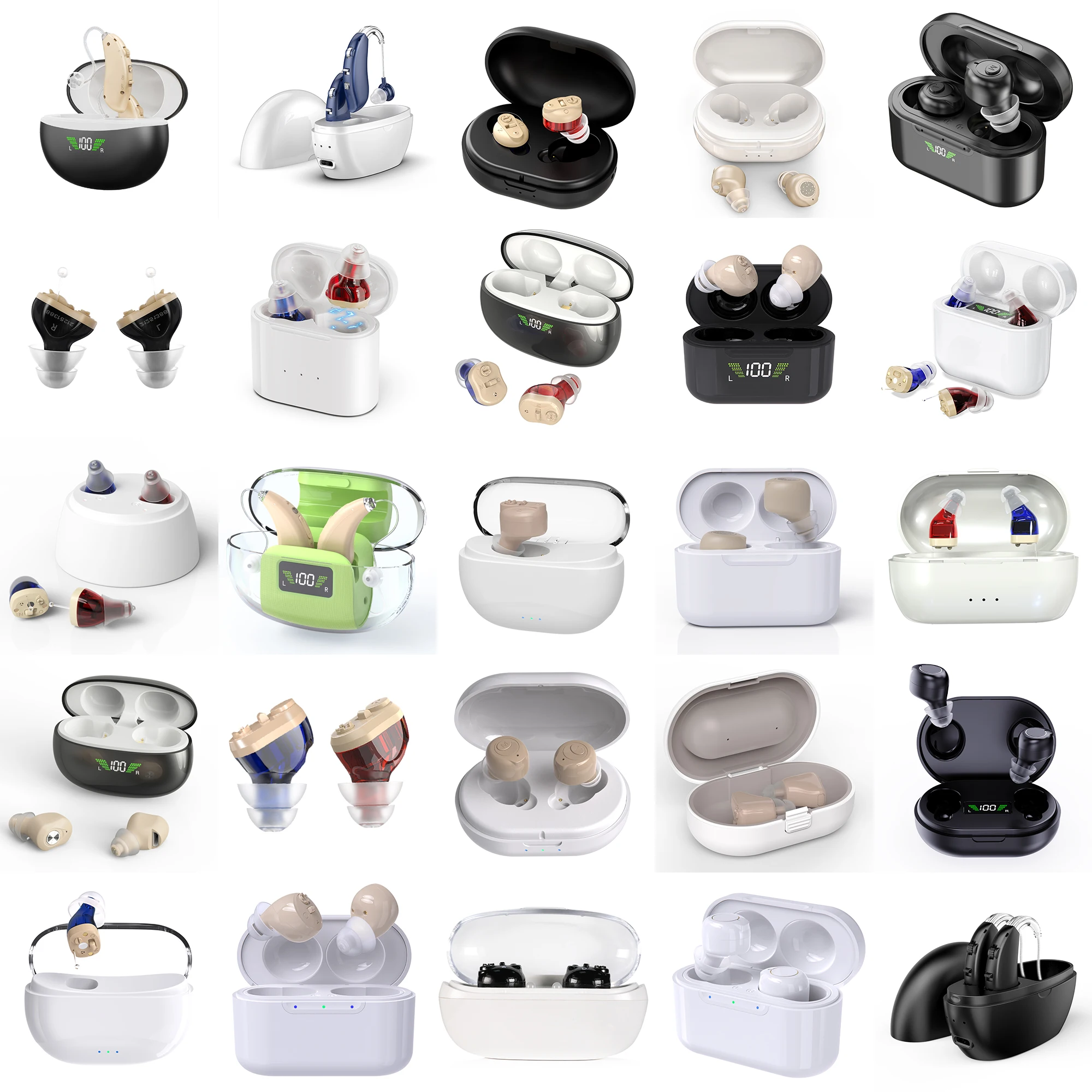 BTE hearing aids for the deaf price list water drop shape small and elegant appearance rechargeable hearing aids wholesale cheap