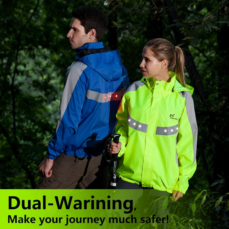 Winter Hi Vis Warm Jacket Custom Electrical Flash Light Reflective Hooded Jackets Safety Worker Jacket With LED
