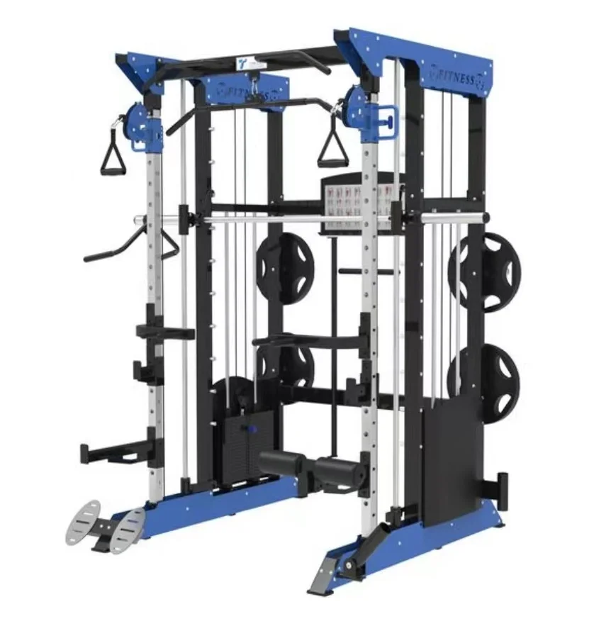 Commercial fitness gear smith machinetrainer fitness equipment set combination squat rack multi-functional bird dragon frame