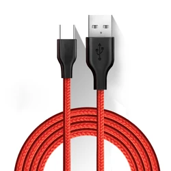 Nylon braided 5V2.4A USB Type C Mobile phone data charging cable 0.25M 1M 2M for Samsung Huawei Xiaomi USB C charge wire
