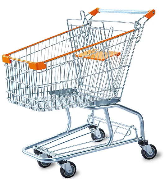Supermarket shopping trolley, convenience store shopping cart, hand push cart for shopping