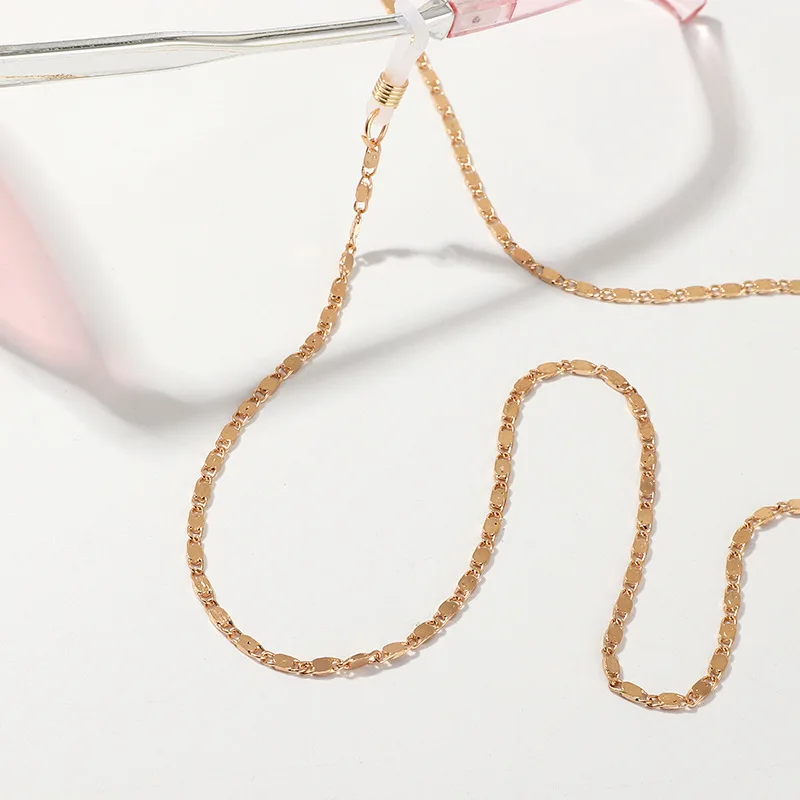 Wholesale Plated Gold Link Glasses Chain Holder Necklace Sunglasses Straps Lanyard Face Masking Eyeglasses Chain Cord