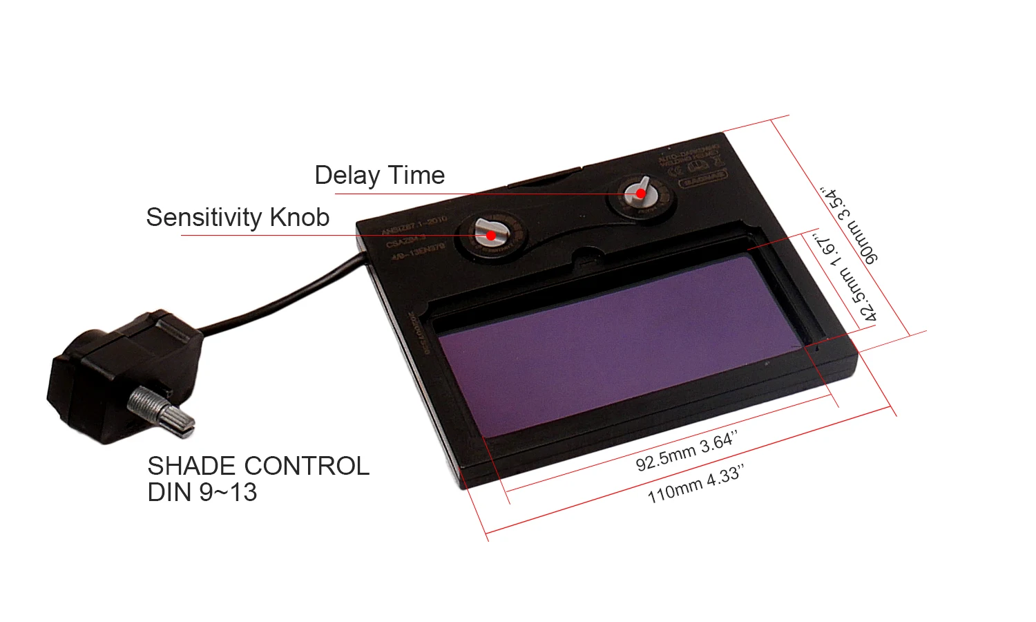 Solar Powered advanced Industrial economic auto darkening welding helmet