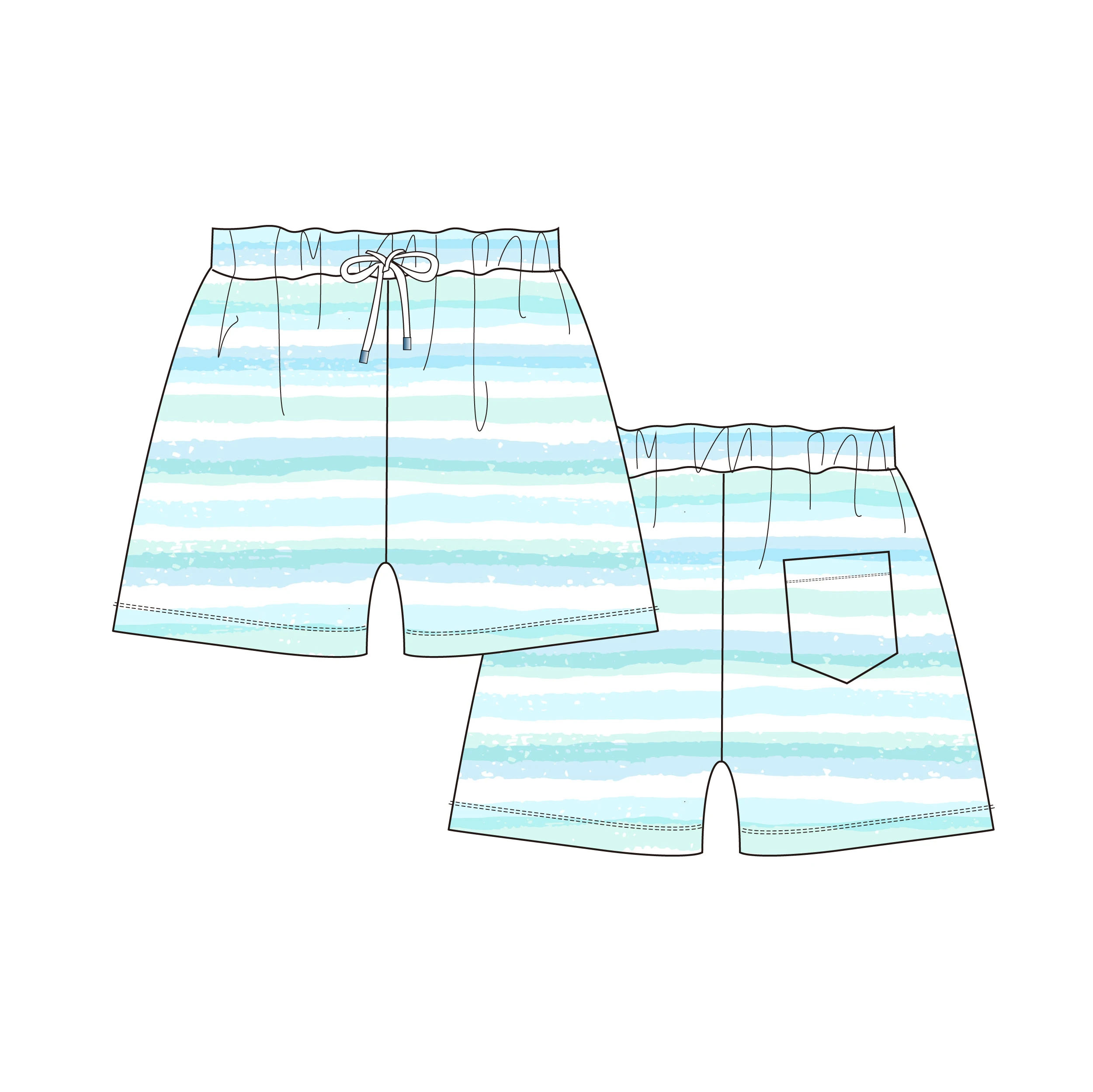 Customize Your Brand Logo Print New Summer Beach Swimming Kids Swim Trunks Boys