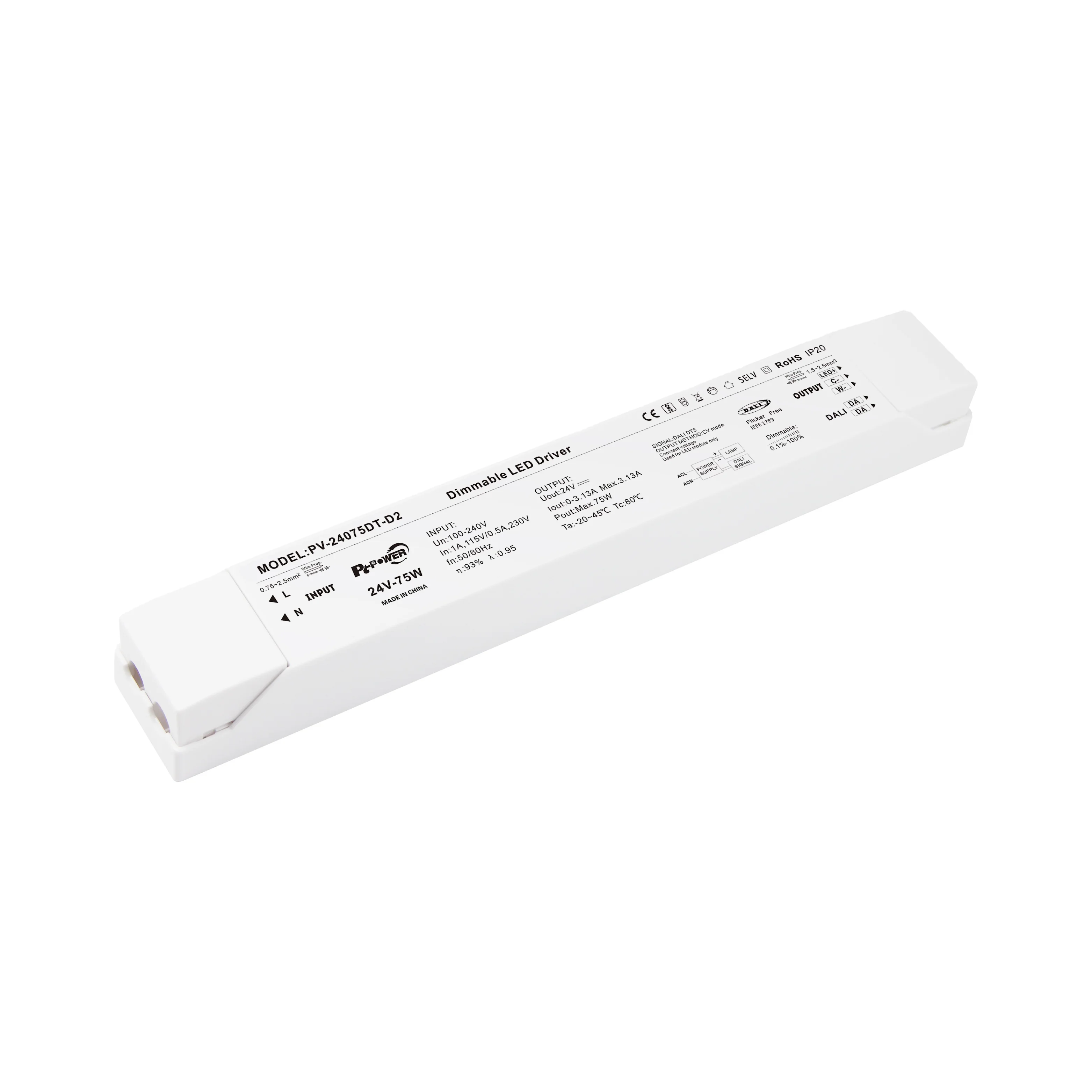 LED Lamp Power Supply DALI2 DT8 White Constant Voltage LED Light Driver