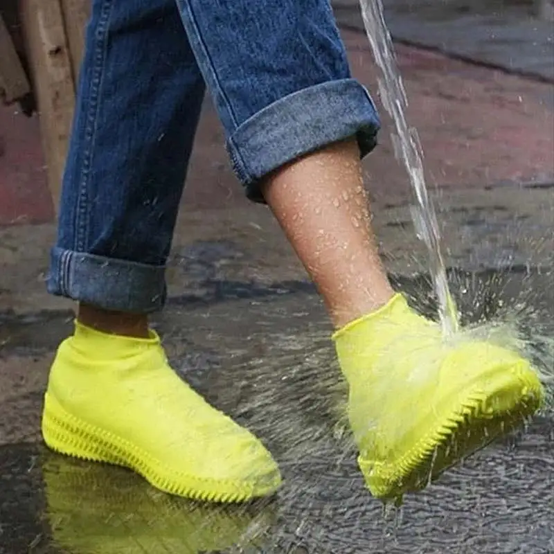 Non-slip silicone overshoe boot cover for neutral shoes Reusable latex waterproof rain shoe cover