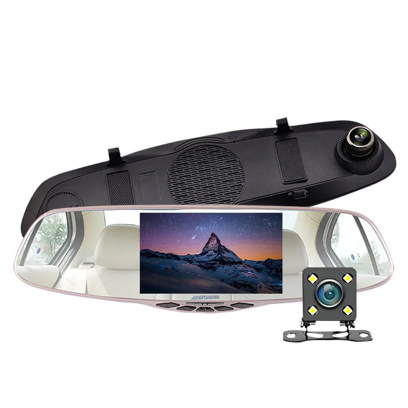 Обновленный Автомобильный видеорегистратор Miroor 5 дюймов full hd 1080p ночное видение оптовая цена Автомобильное зеркало заднего вида