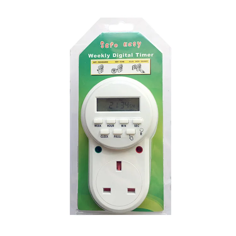 230V 50Hz UK Plug Timer Switch Socket Digital LCD Power110V 60Hz Energy-saving Programmable Time Relay