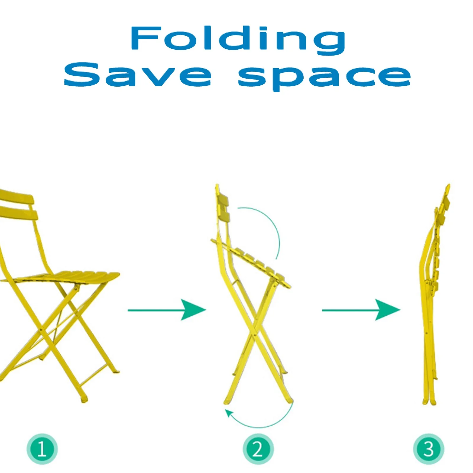 De Comedor Mesa Y Sillas Plegables De Metal Dining Room Set 1 Set / CTN Home Furniture Metal Board + Metal Tube Modern Iron