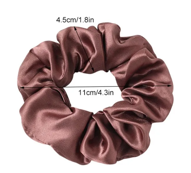 Satin Silk Scrunchies for hair, Hair Scrunchies Satin Hair Ties Ponytail Holder Custom image