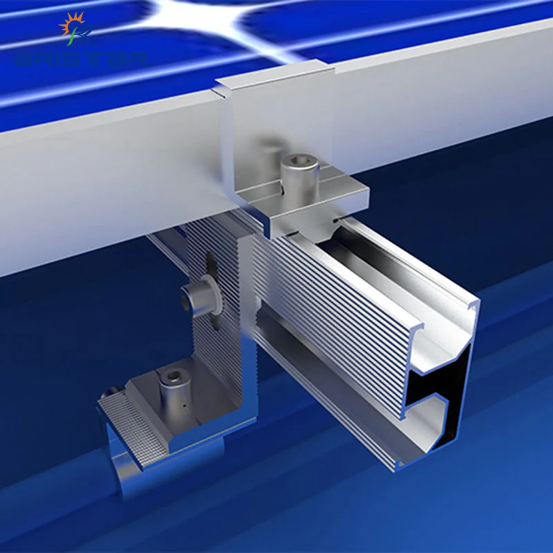 BRISTAR standing seam carports for car parking panel kit completo ballast solar