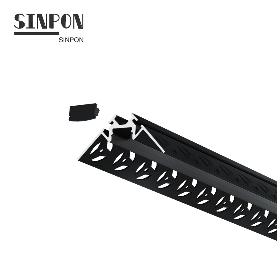  2021 Years New Tooling Recessed Led Aluminum Channel Lighting With Black PC Cover And SMD5050 Strip For