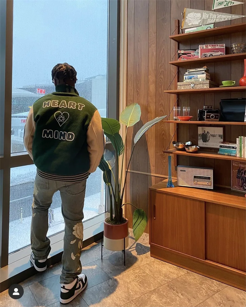 Оптовая продажа 2021 мужская бейсбольная Шерстяная Куртка Varsity Letterman зимние куртки на