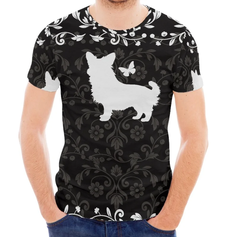 Summer T Shirt For Men Print On Demand Men Clothing Print Logo Hot Selling T Shirt For Men Formal Casual Dog Pattern Clothes