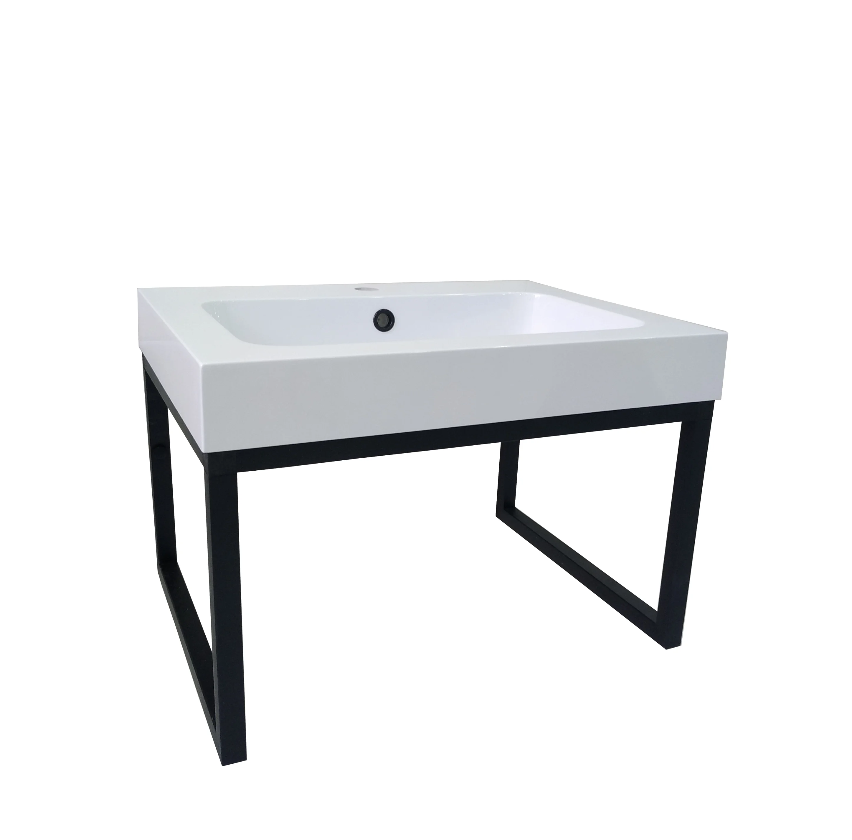 60CM size wide vanity basin pure white bathroom sink
