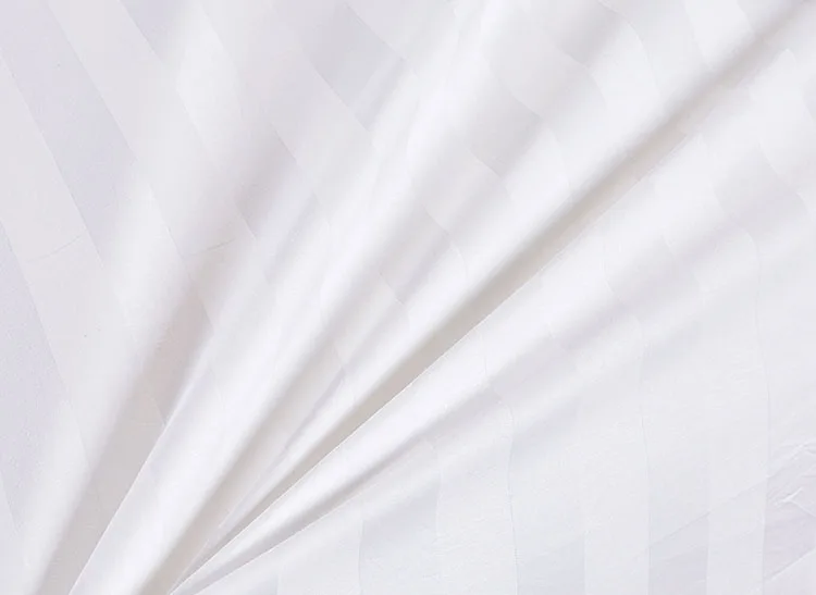 CFL Luxury bedspread Designs Satin Stripe 100 Egyptian Cotton Single Bedding Linen Sheet Set White Bed Sheets Hotel