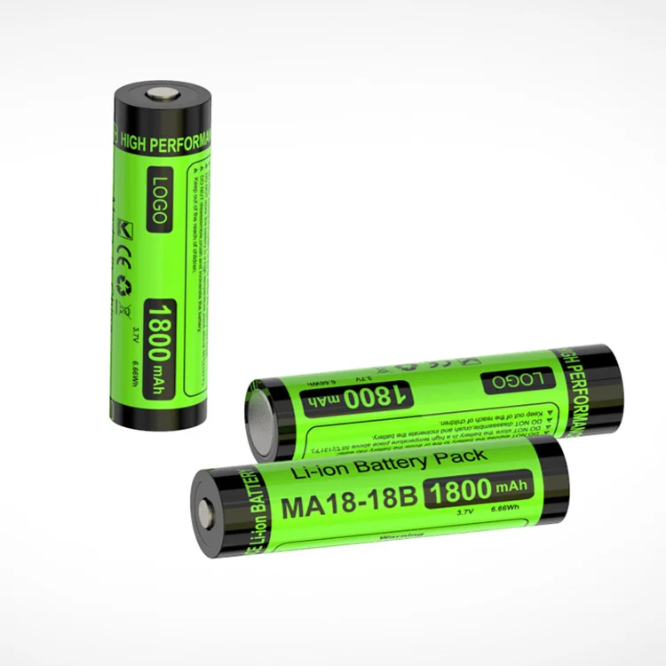 Wholesaler 3.7v 18650 lithium ion battery 1800mah 3500mah 2600mah for flashlight electronic products