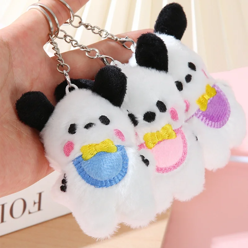wholesale 10CM small puppy dog stuffed animal toy soft dog puppy plush toy with keychain