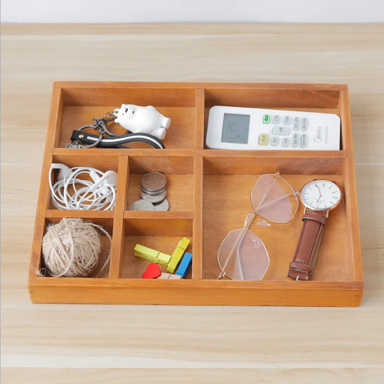 Wood Drawer Organizer Utensil Tray Kitchen Storage Box Versatile Dividers Cutlery Holders Bins Containers organizer tray.