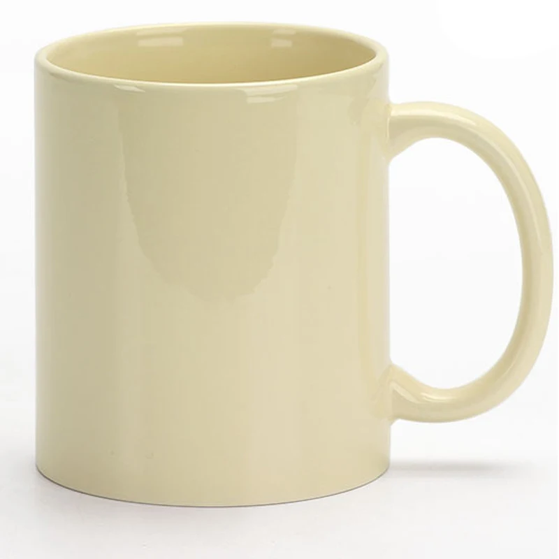 A Grade 11 oz Sublimation Blank Yellow/Pink Ceramic Mug/ Coffee Mug For Promotion Custom Gifts