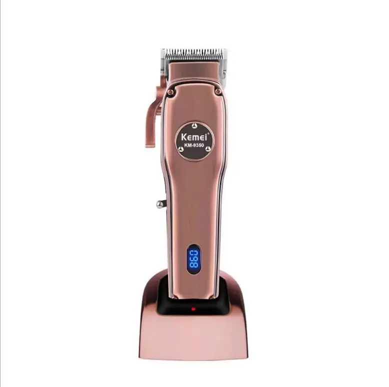 Hot Selling kemei hair trimmer KM-9350 New Professional Rechargeable Electric Fast Charge liquid crystal display Hair Clipper