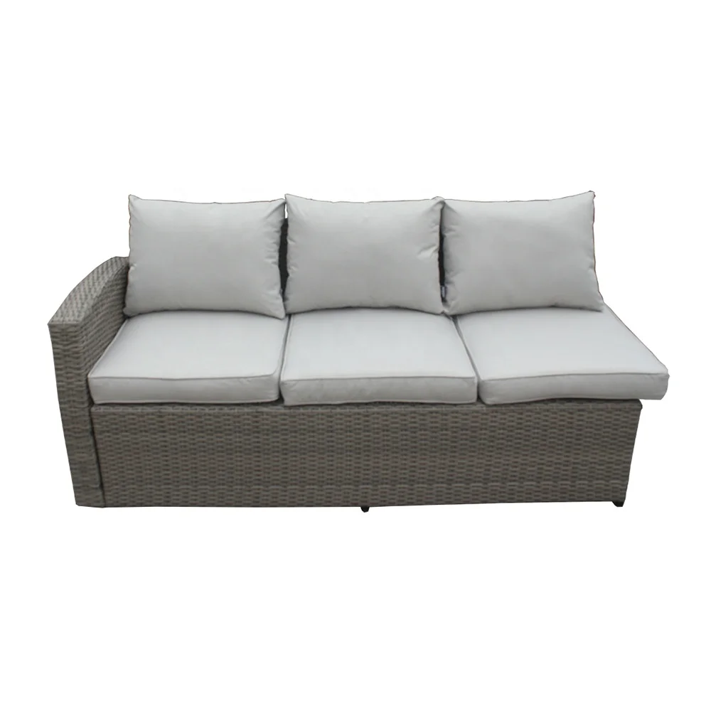 Cheap outdoor wicker rattan garden corner sofa set with bench furniture