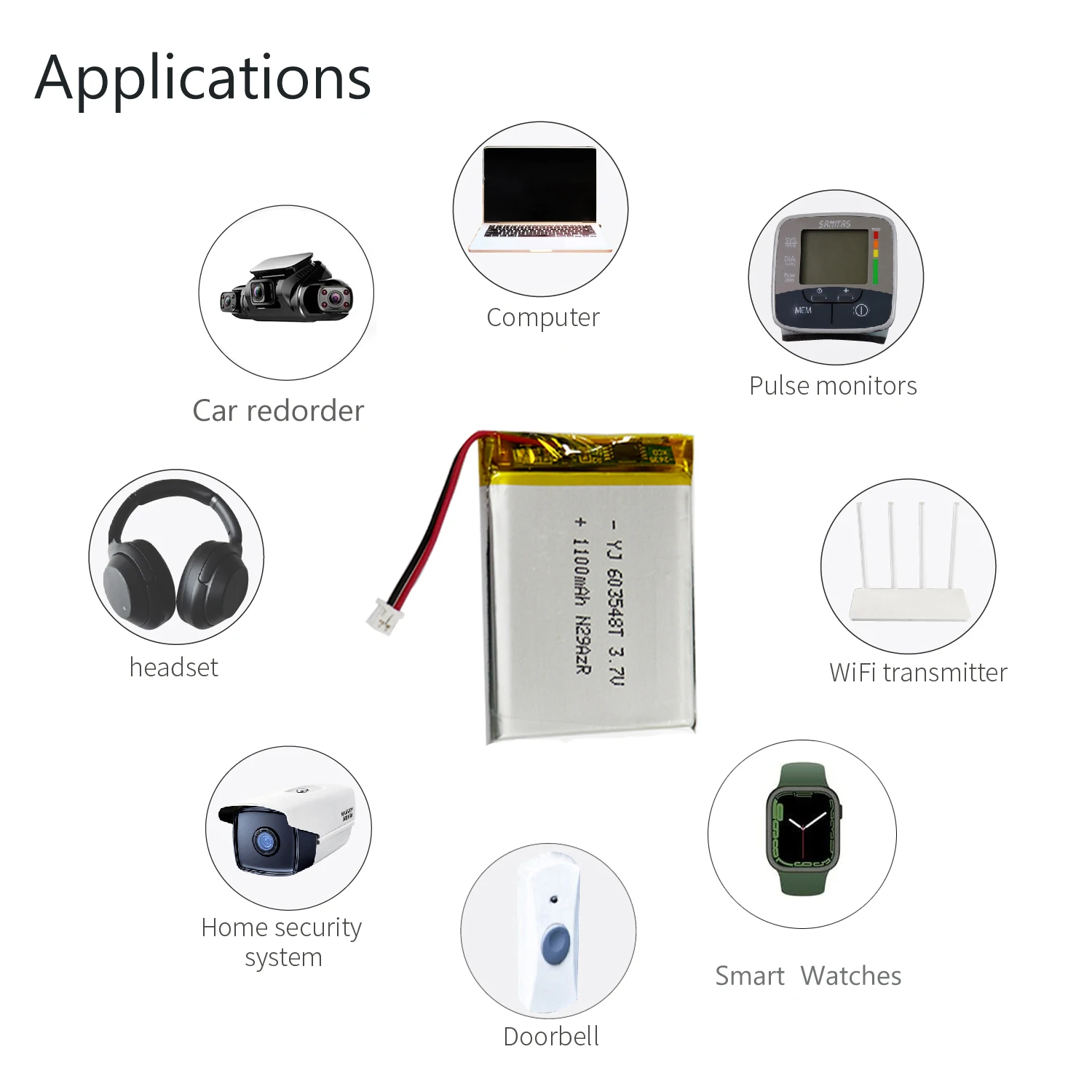 Factory Price 702045 3.7v 585mAh Rechargeable Lithium Polymer Battery for GPS tracker With CE KC MSDS CQC Certificate