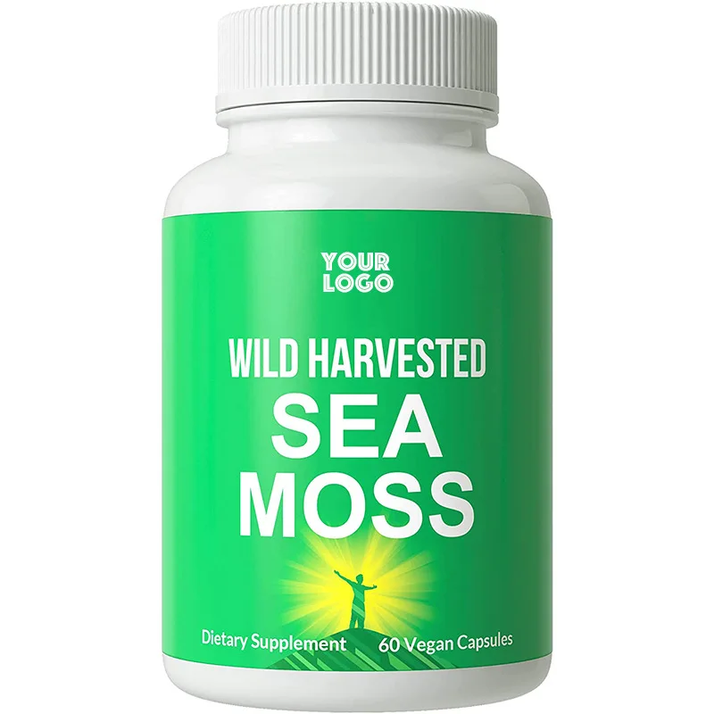 GMP Factory Oem Sea Moss Shilajit Black Seed Oil Ashwagandha Private Label Turmeric Sea Moss Capsules Supplement