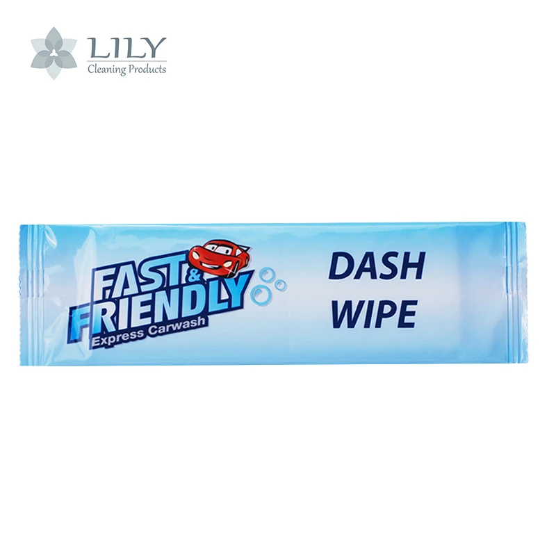 Custom Logo Individually Packed Car care Wipes Interior Dashboard Leather Non-alcoholic Cleaning Wet Wipes dash wipes