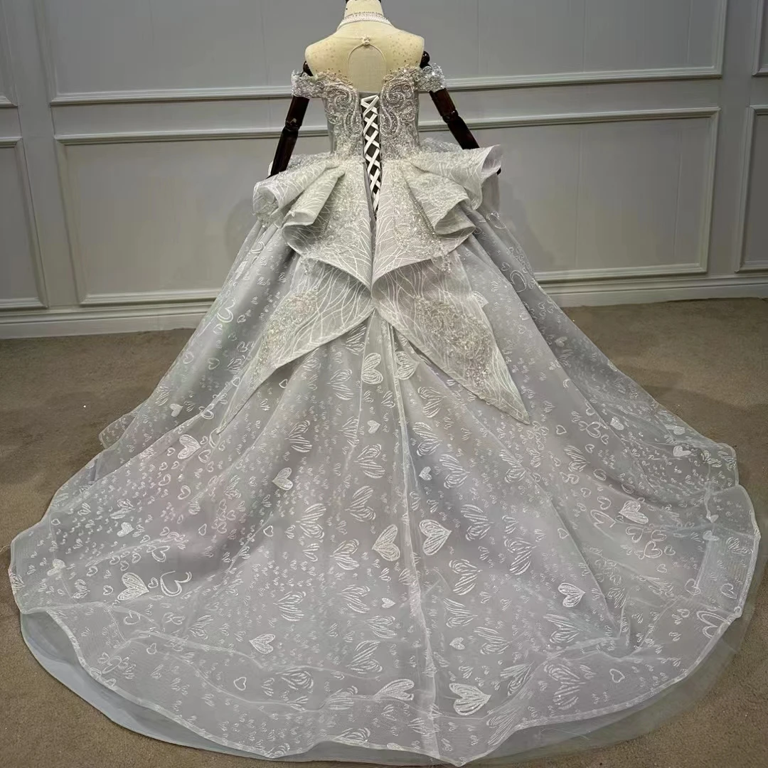 QUEENSGOWN Latest Party Wear Dresses for Litte Girls Little Girls Birthday Gowns Flower Girl Dresses for Wedding