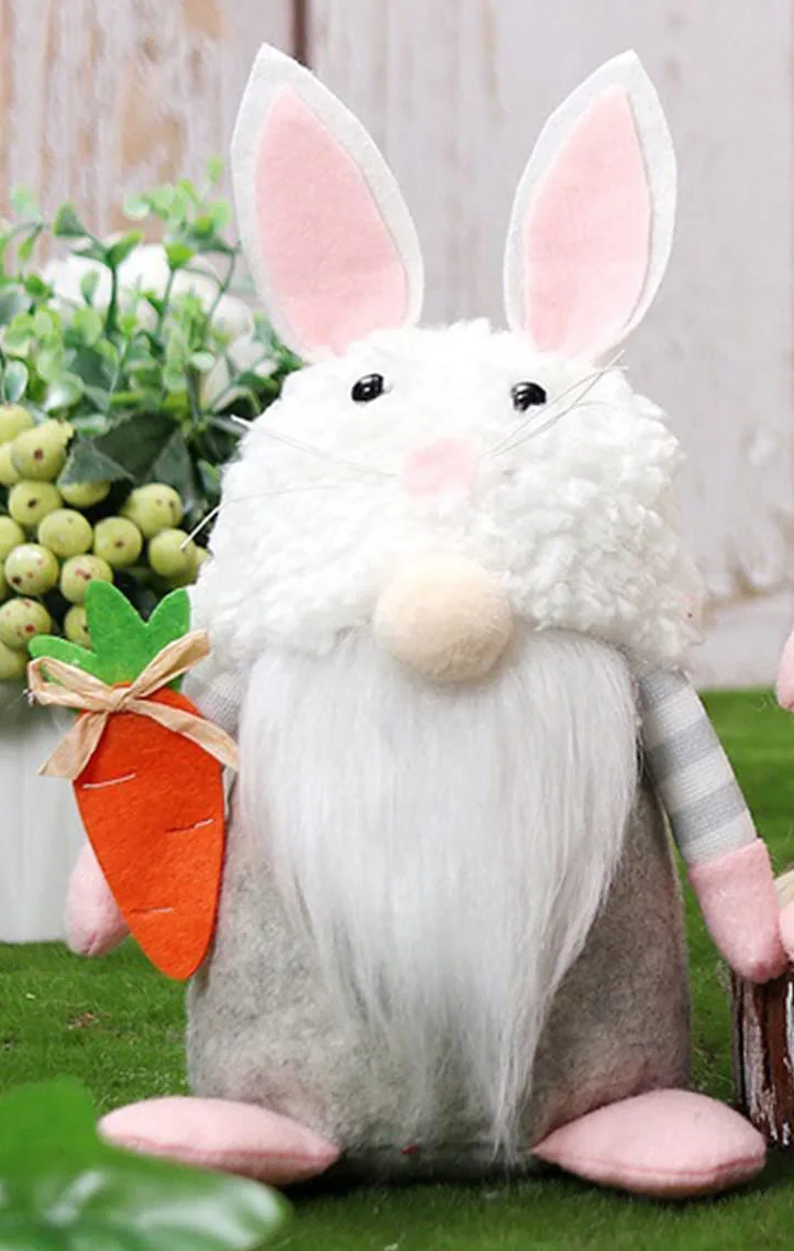 New Easter Rabbit Gnomes Doll Easter Gift Cartoon Bunny Gnomes Happy Easter Gnomes For Holiday Home Decoration