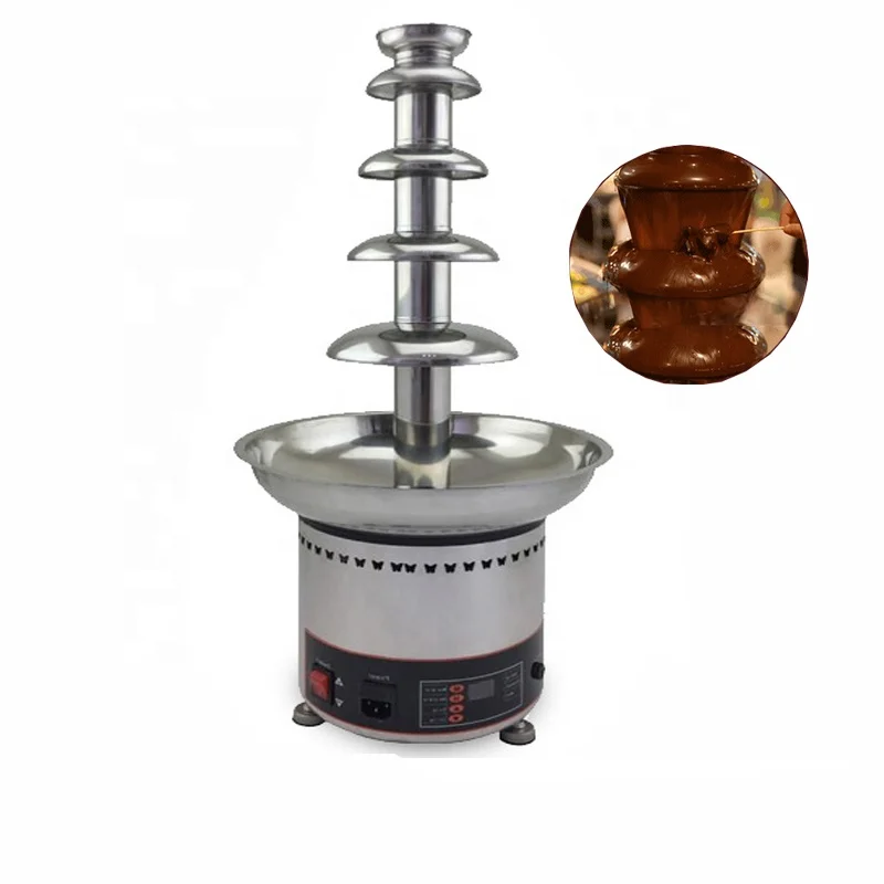 High Speed 304 Stainless Steel Professional Chocolate Fountain Waterfall Machine Melting Pot Tower Of Home