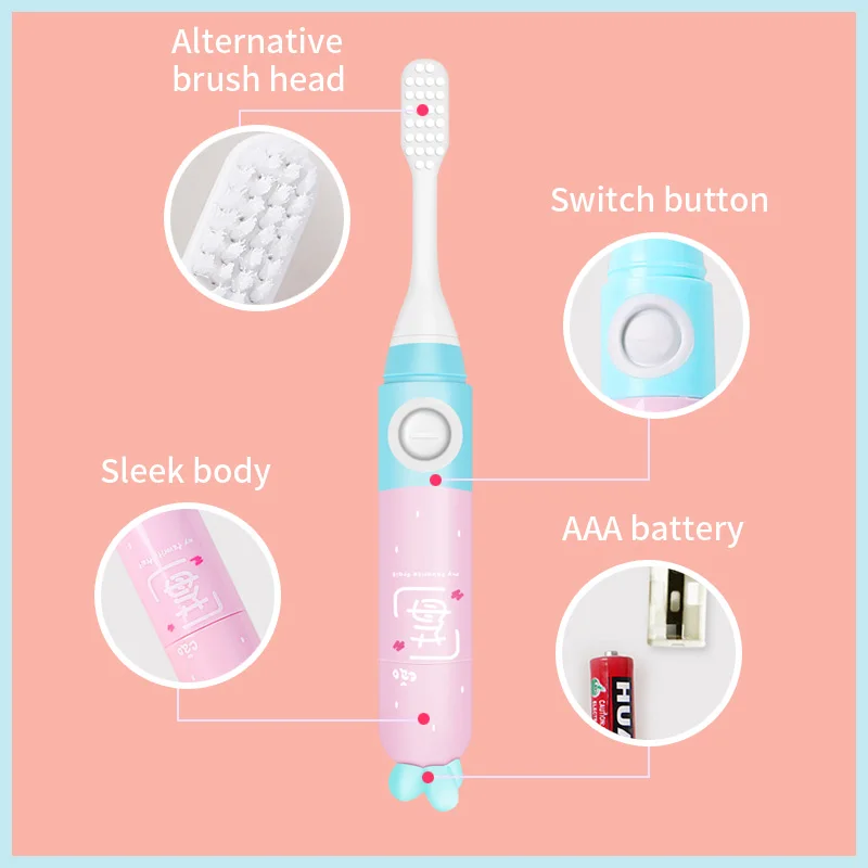 Children Auto Electric Toothbrush Ultrasonic Waterproof small Tooth Brush