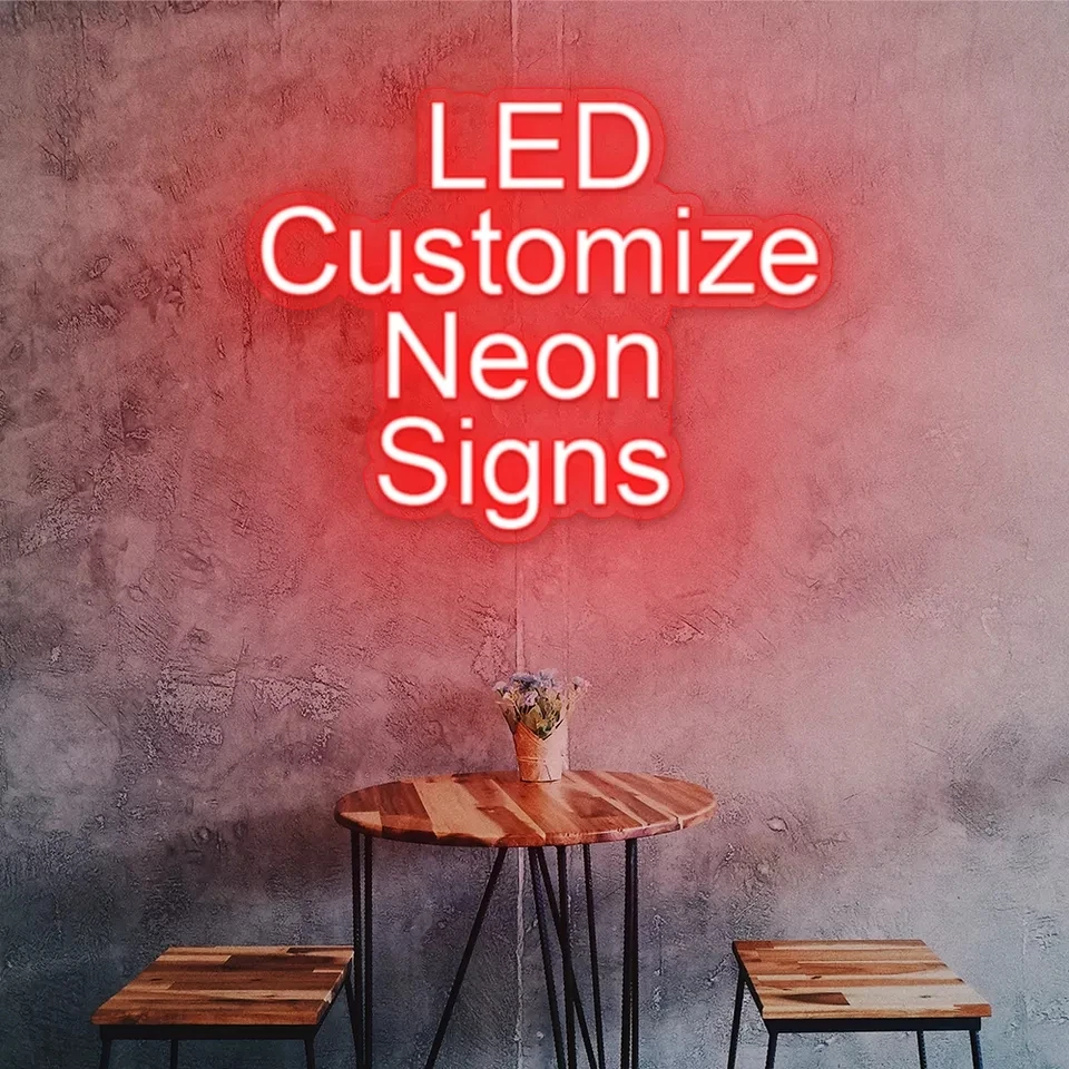 Customized Factory Direct Sale Various Color Adjustable LOGO Pattern Letters Party Light Acrylic Sheet Custom Neon Light Sign