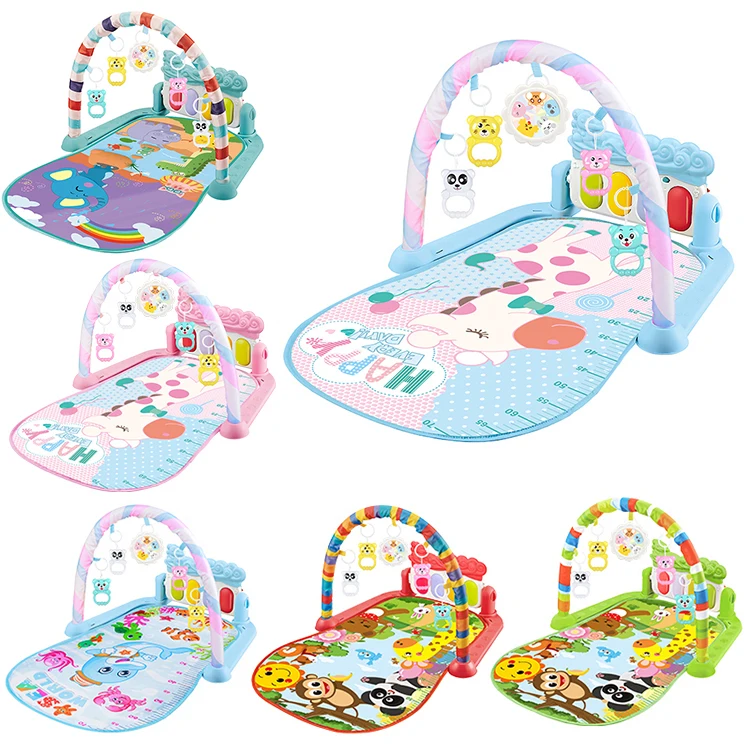 Colorful Infant Baby Mat & Activity Gym Carpet Gym Play mat baby pedal Musical Piano Animals Gym Mat