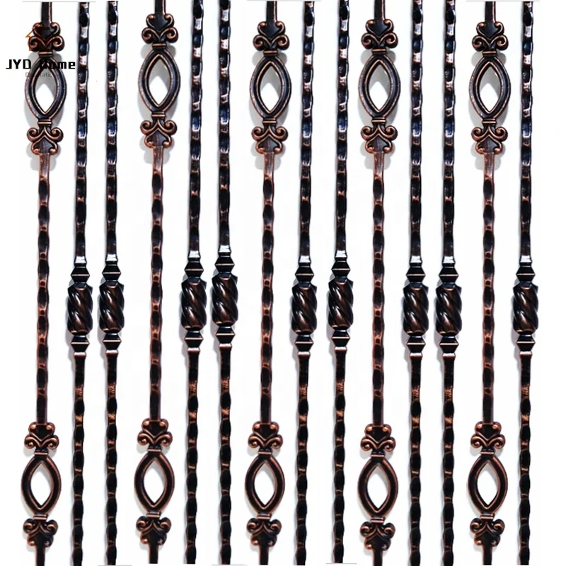 JYD Home Wholesale Indoor Decorative Square 9/16 inch Solid  Forged Stair  Spindle - Double Oval (A-213)  - Factory Direct