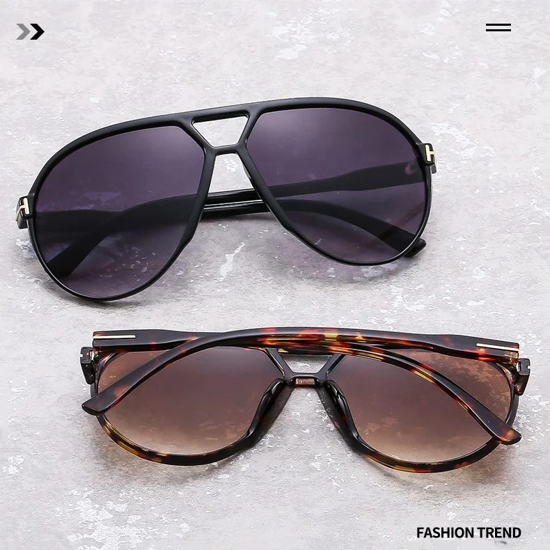 New summer accessories wholesale men women cat 3 uv400 oversized large square pc frame classic double bridge shield sunglasses