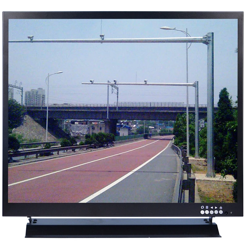
15 17 19 Industrial Metal Shell CCTV LED Monitor Square Wall Mount CCTV Monitors 15 Inch For Supermarket Security System 