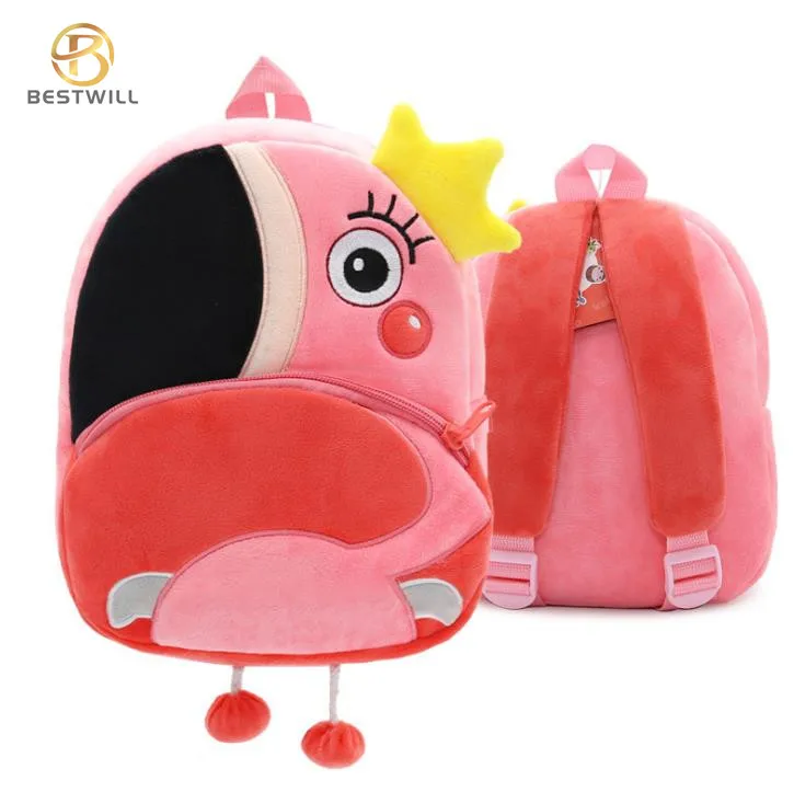 2020 Bestwill Wholesale Good Quality mini backpack for kids character bags kid school bags for primary school Plush Bag
