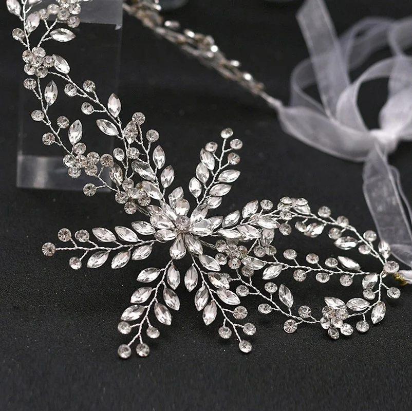 Handmade decorative rhinestone and bridal headband crystal for bridal